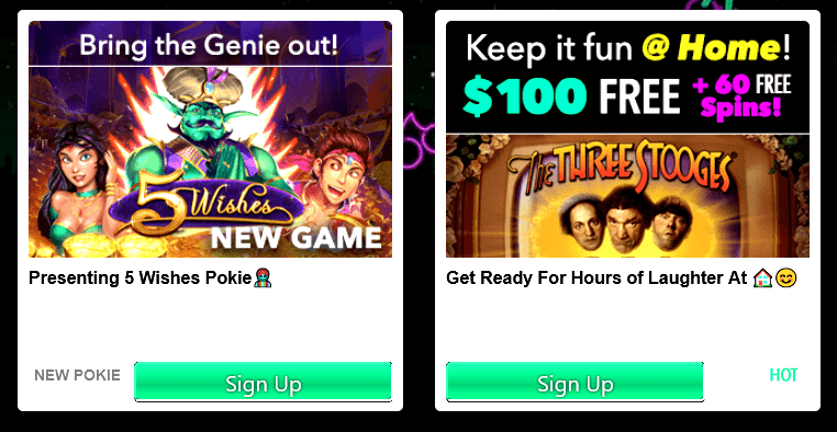 Uptown pokies bonus