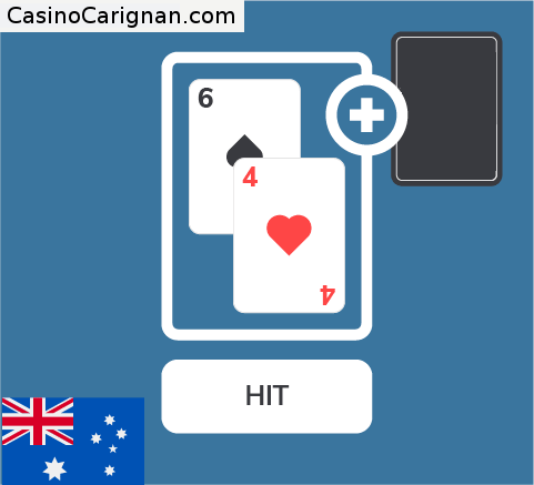 Blackjack player moves HIT