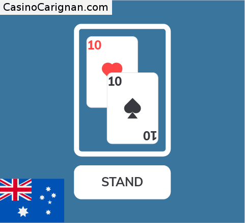 Blackjack player moves STAND