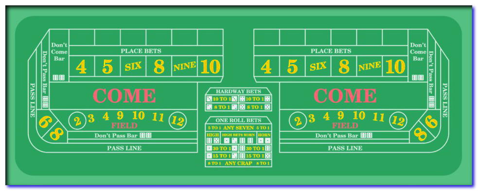 Craps table